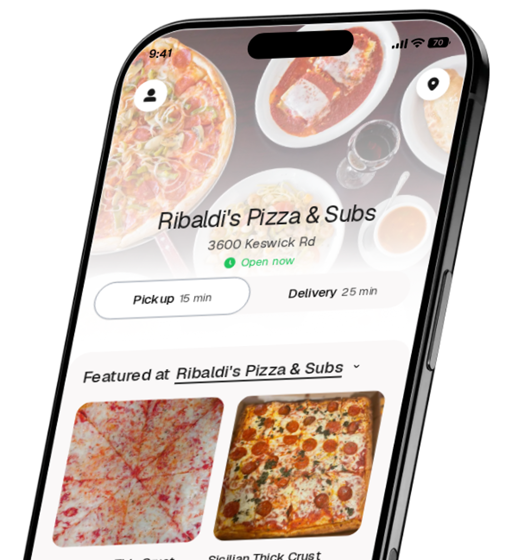 Ribaldi's Pizza & Subs app preview