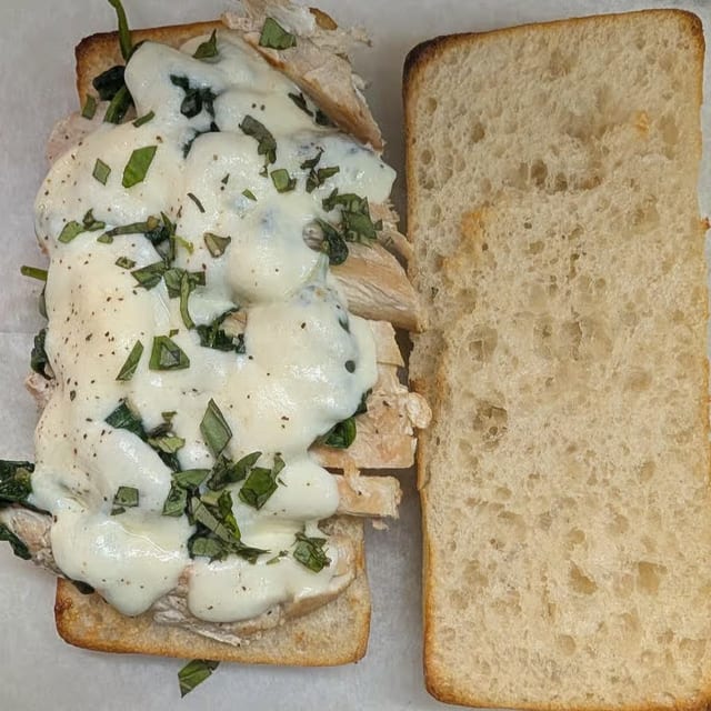 Grilled Chicken Florentine Panini.