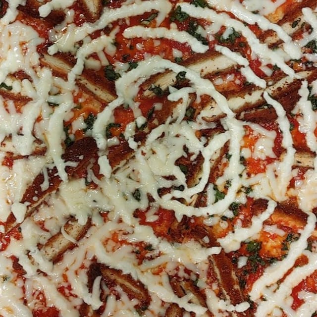 Chicken Parmesan Pizza.