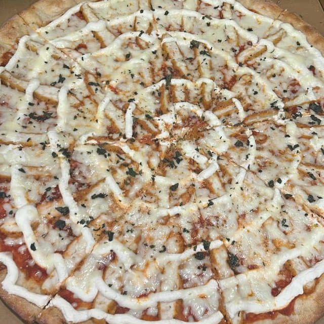 Chicken Ranch Pizza.